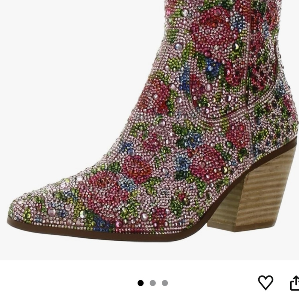 Brand New Betsey Johnson Rhinestone Cowboy Boots 🤠 - Picture 9 of 9